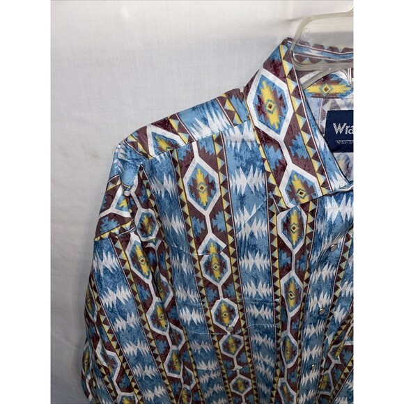 Wrangler Men’s Western Shirt Size 2XL Multicolor Aztec Going Out Party Rodeo - Picture 5 of 12